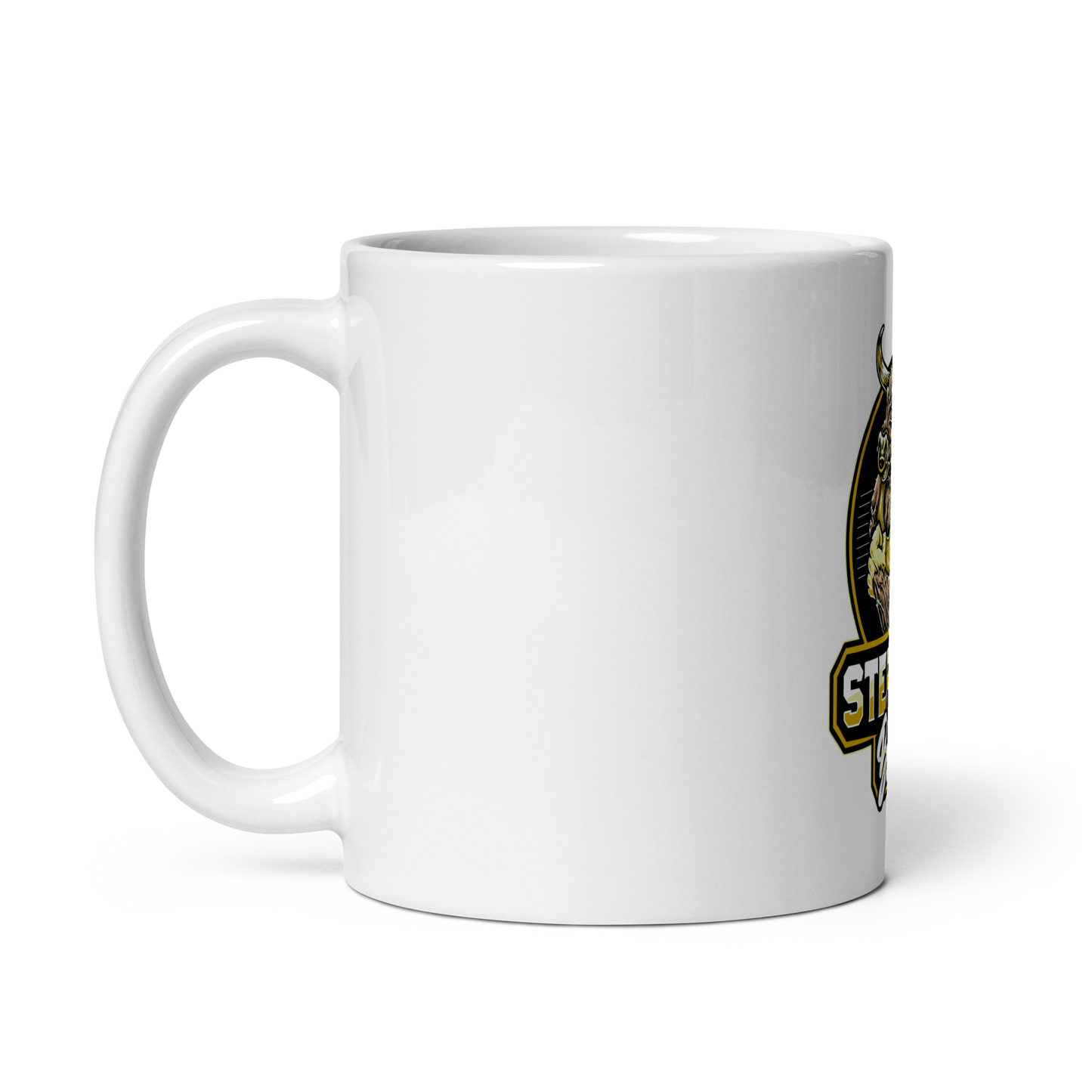 White glossy mug