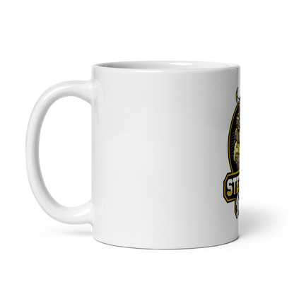 White glossy mug