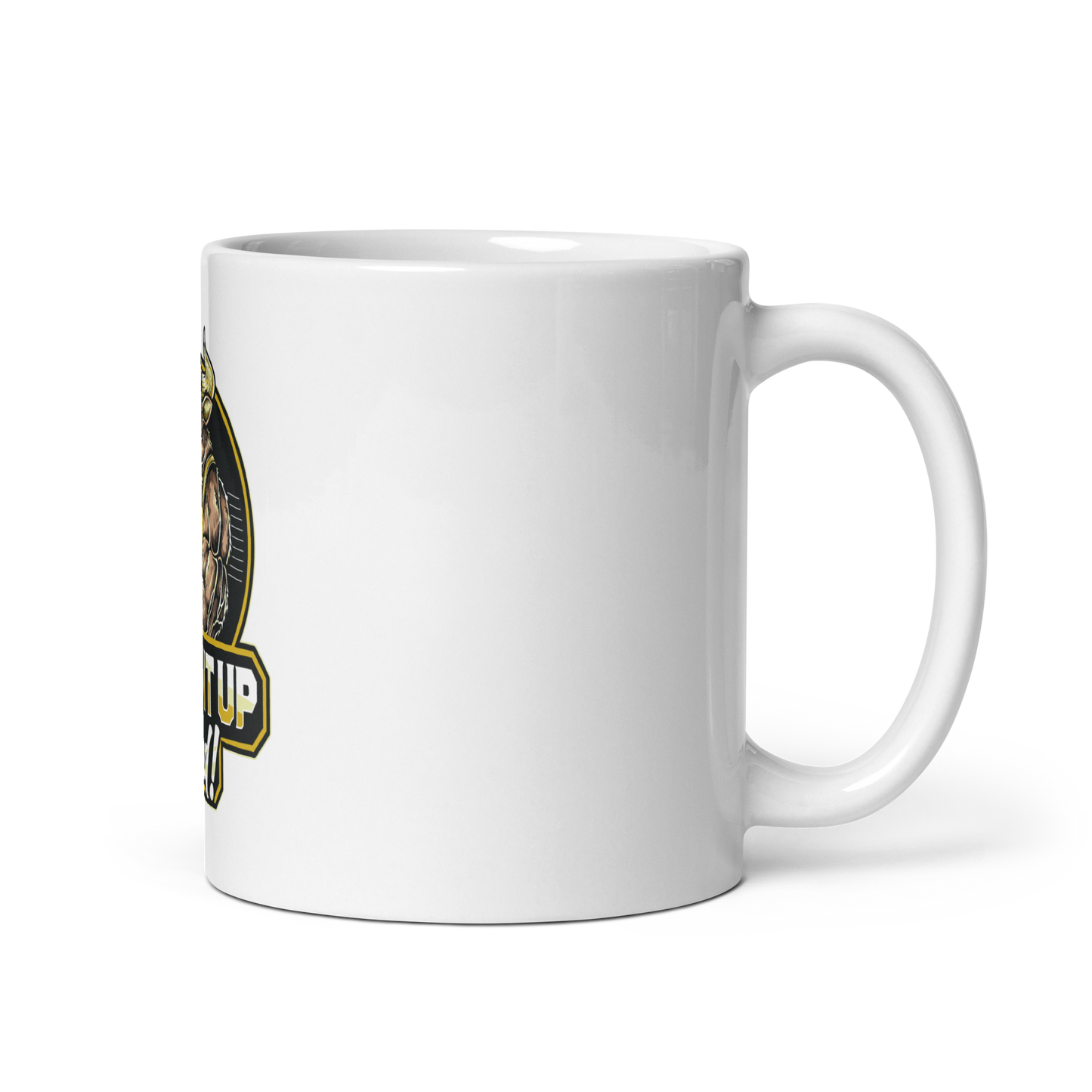 White glossy mug