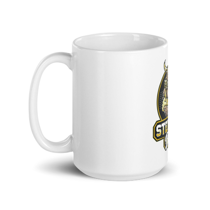 White glossy mug