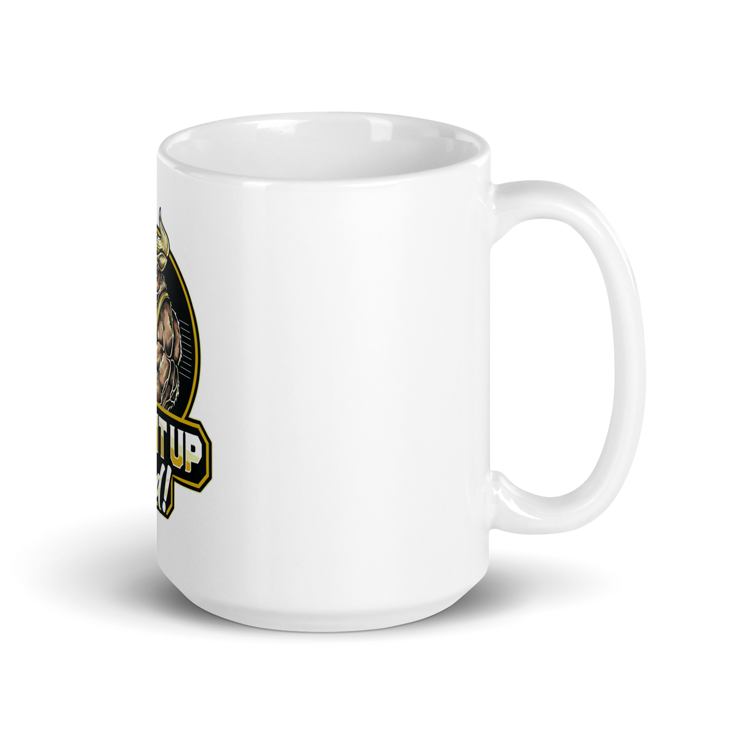 White glossy mug