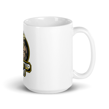 White glossy mug