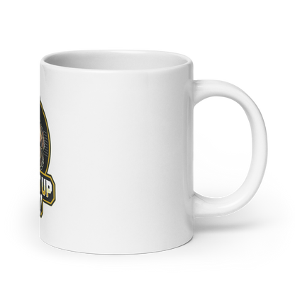 White glossy mug